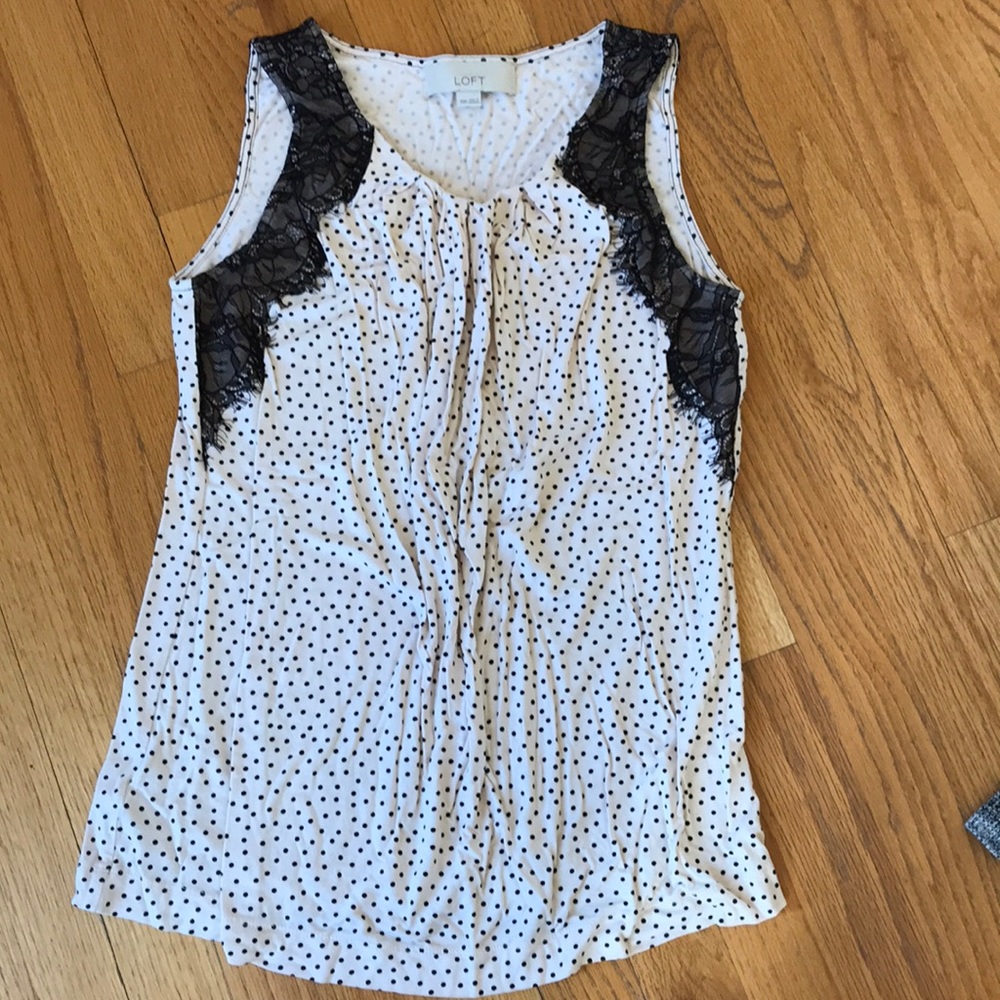 LOFT polka dot maternity tank